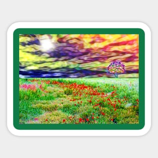 Poppies Field Sticker